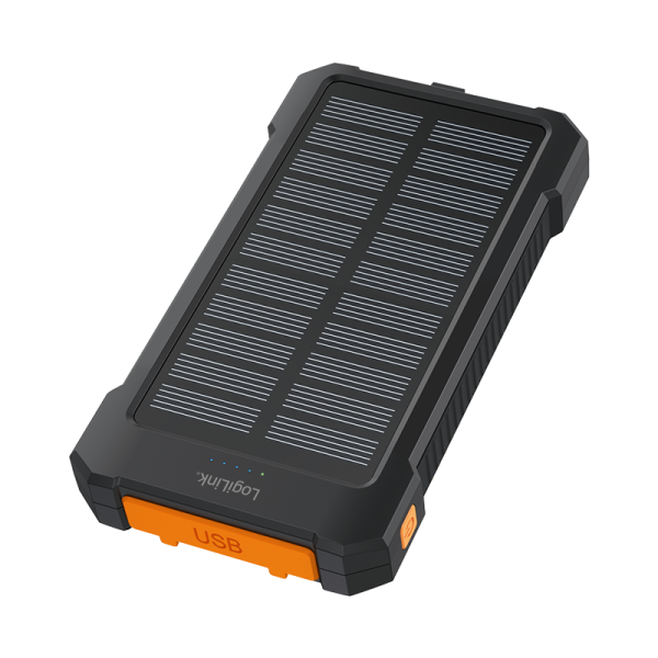 PowerBank Solar 10.000mAh - 2XUSB-A 1XUSB-C Preto 12W